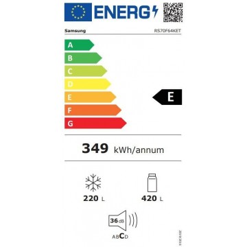 Samsung Ψυγείο Ντουλάπα 640lt Total NoFrost Υ178.4xΠ91.2xΒ72.6εκ. Inox RS70F64KETEF Samsung Ψυγείο Ντουλάπα 640lt Total NoFrost Υ178.4xΠ91.2xΒ72.6εκ. Inox RS70F64KETEF